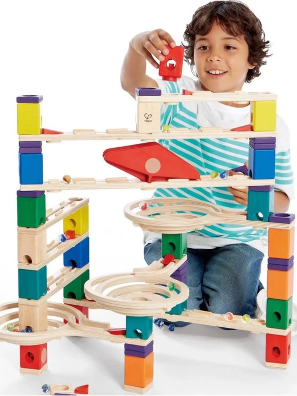 Hape Quadrilla Vertigo Wooden Marble Run Blocks – Excellent Condition